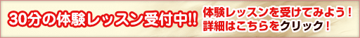 30分の体験レッスン受付中!詳しくはこちらをクリック!